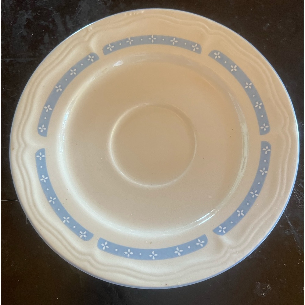 Tienshan Stoneware Country Bear saucers (no bear)
Set of Three